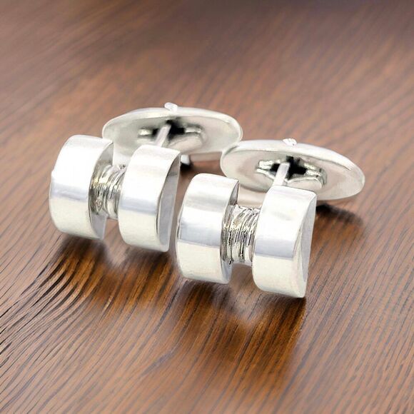 Georg Jensen Estate Cufflinks Sterling Silver 15.4 Grams GJ38 - Picture 1 of 12